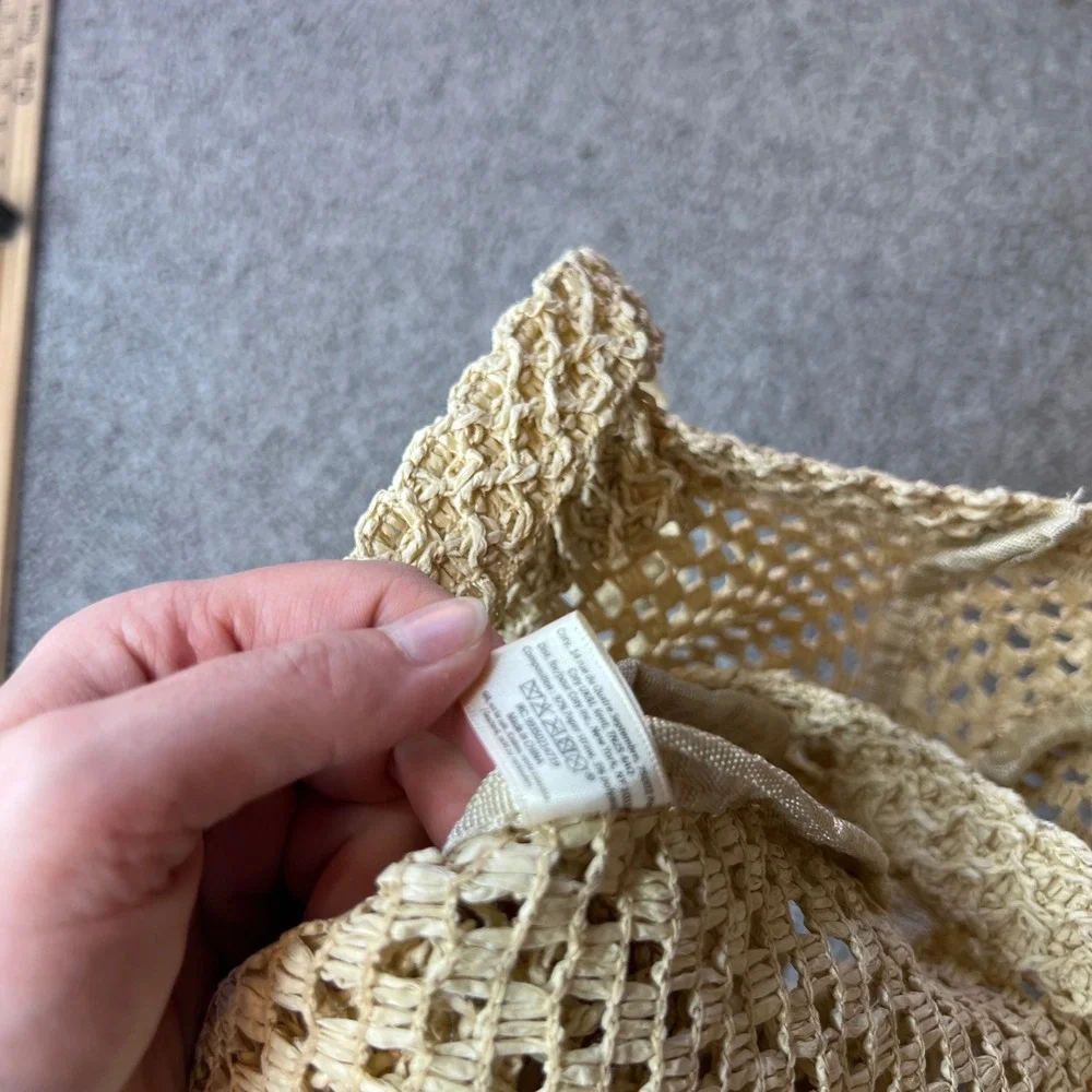 Kylie Cosmetics crochet Tote Bag Beige Beach Shopping‎ boho beach casual y2k - Picture 7 of 14